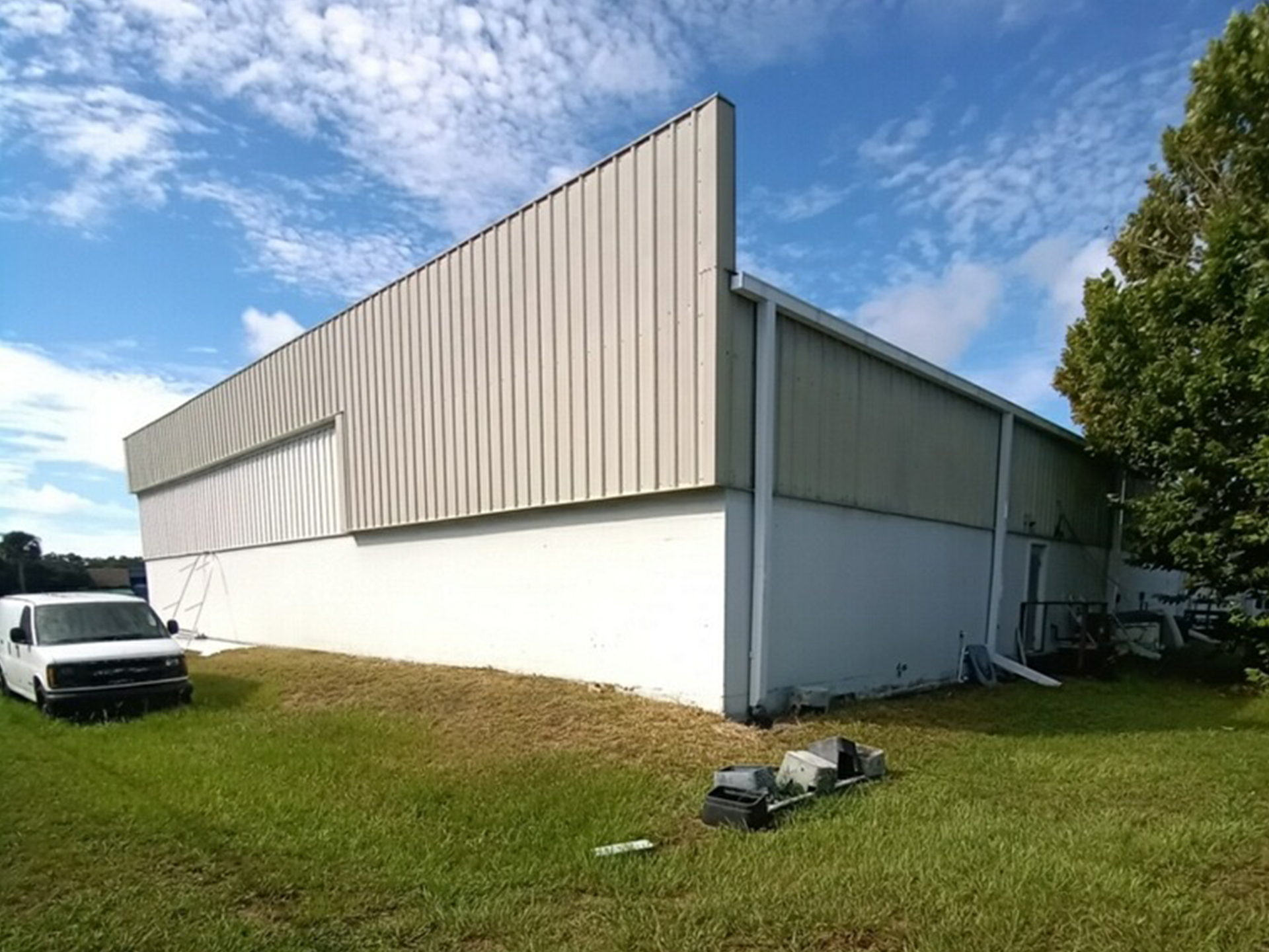 After pressure washing